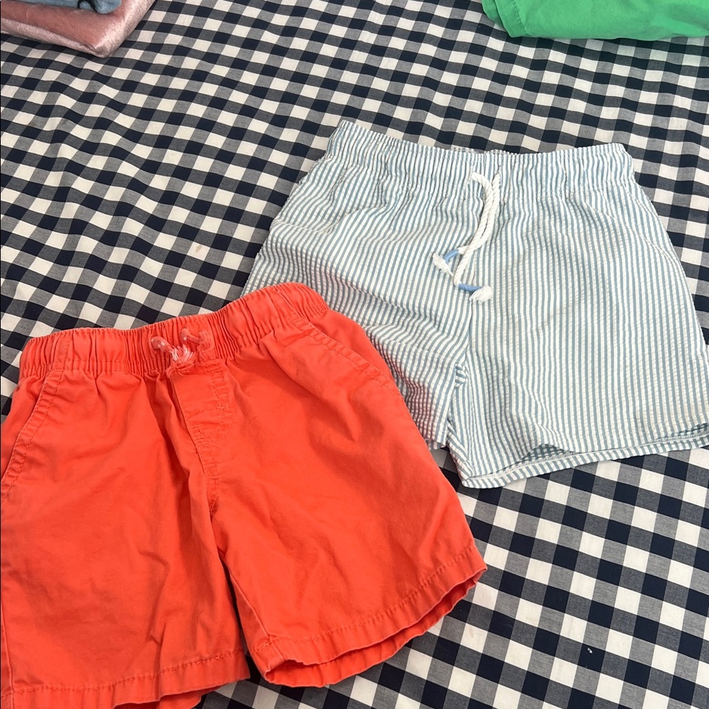 Kids Striped and Solid Shorts Set